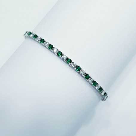 TENNIS bracelet in silver 925 rhodium plated gold