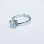ANELLO SOLITARIO in ARGENTO 925 RODIATO ORO con ZIRCONE 7mm