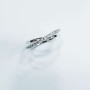 BAGUE EN ARGENT RHODIÉ AVEC ZIRCONE COMME DIAMANTS (Taille 17)